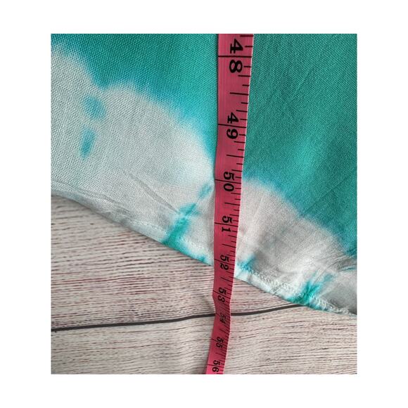 Boho Me Tie Dye Maxi Kimono Cover Up Womens 2x/3x Jade Green White NEW - Picture 11 of 11